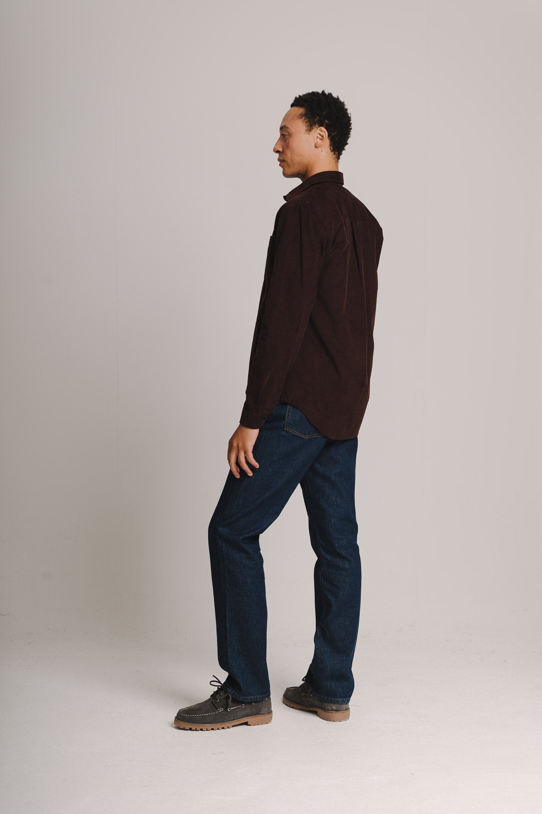 Mahogany Needlecord Collared Shirt, Collar Shirt - SIRPLUS