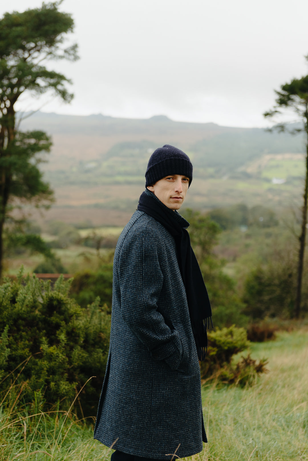 Dark Navy Cashmere Scarf, Scarf - SIRPLUS