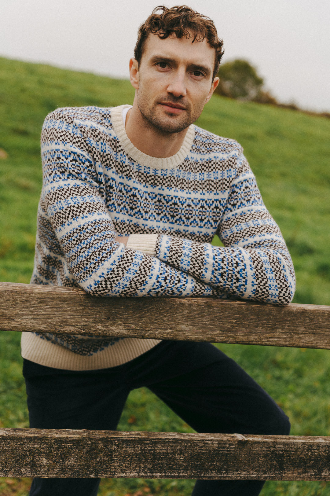 Ecru Tides Fair-Isle Crew Neck Jumper, Crew Neck Jumper - SIRPLUS