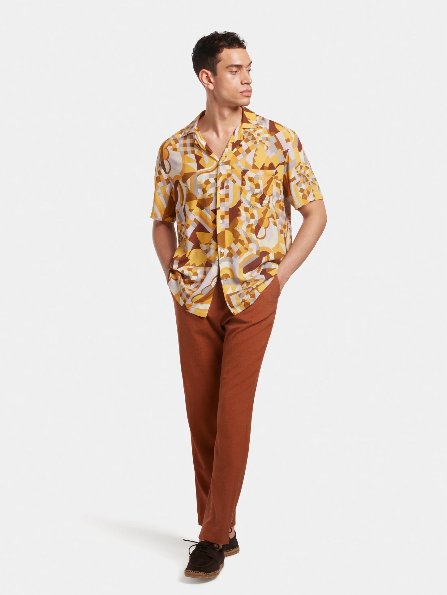 Sundial Mosaic Ecovero™ Cuban Shirt, Cuban Shirt - SIRPLUS