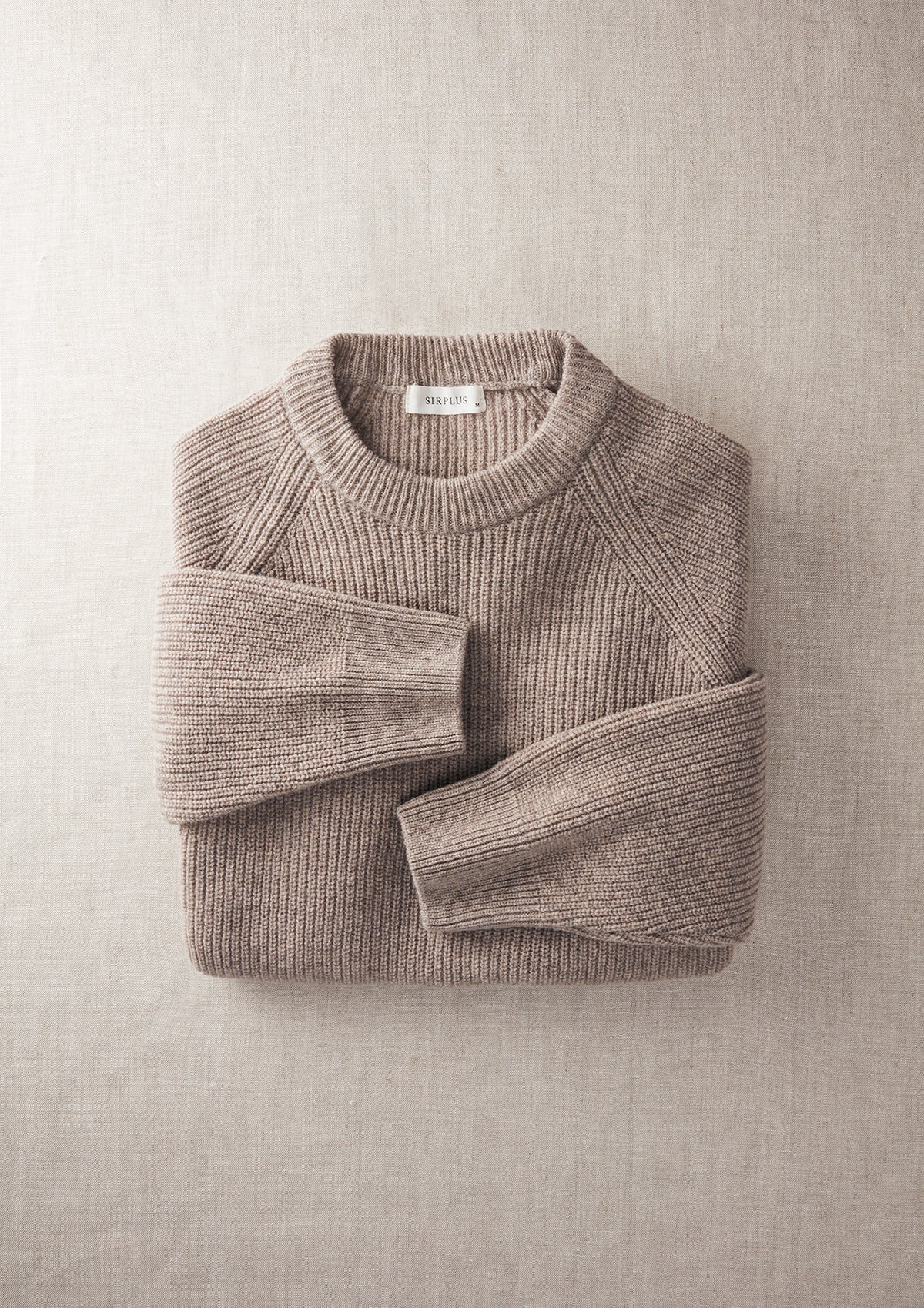 Oat Lambswool Fisherman Jumper, Crew Neck Jumper - SIRPLUS
