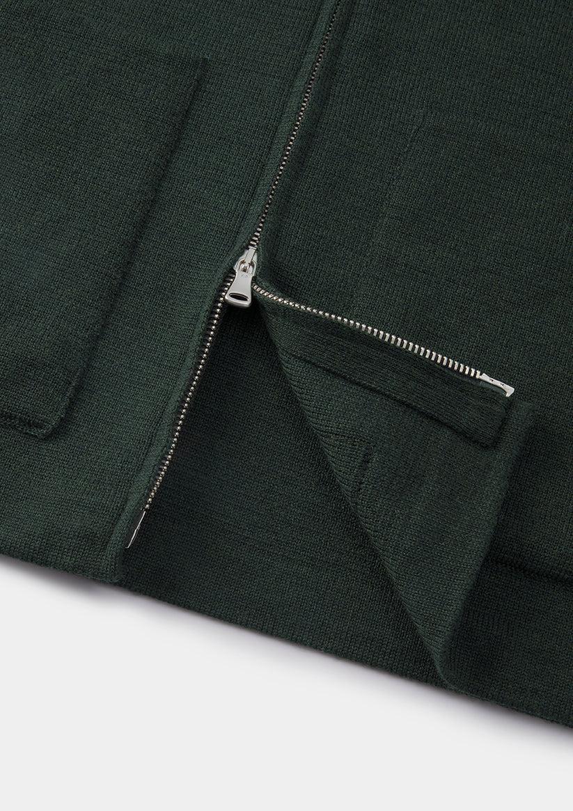 Pine Green Merino Knit Gilet, Gilet - SIRPLUS