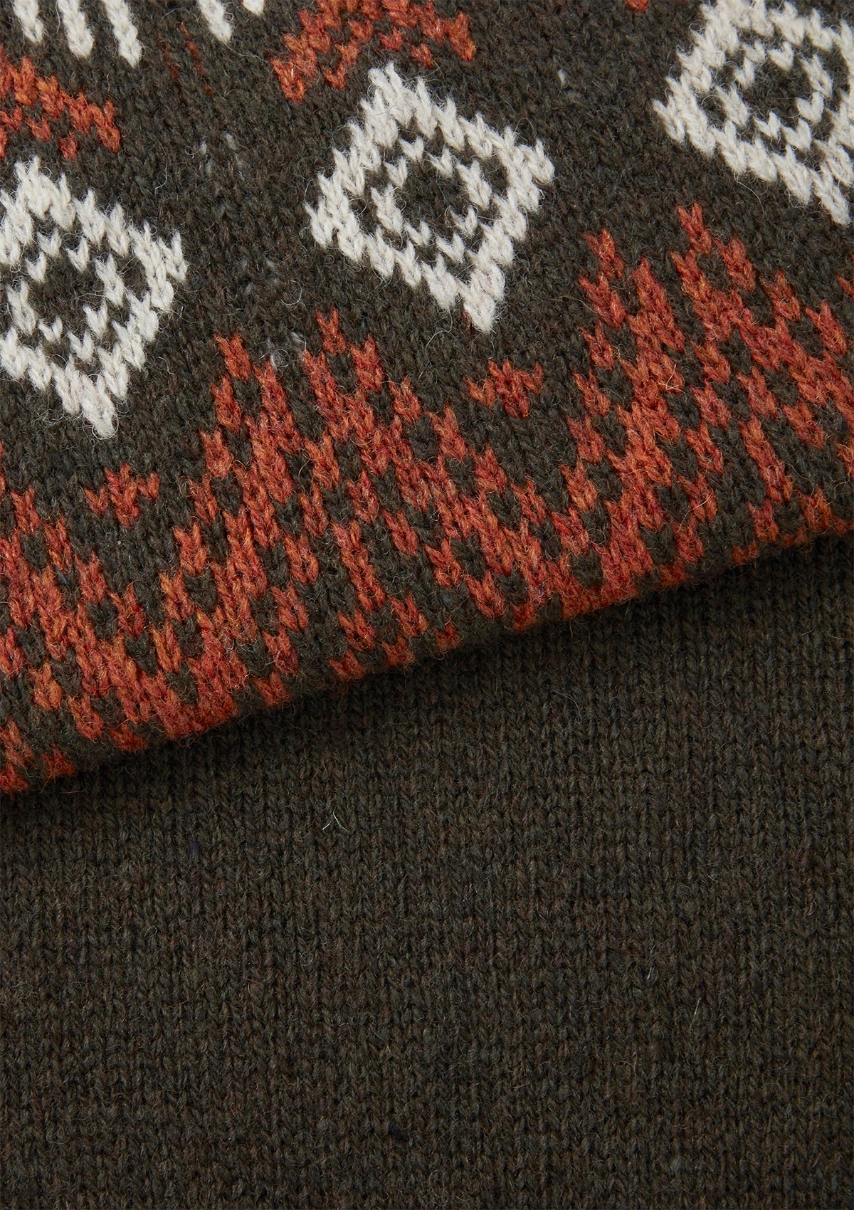 Green Icelandic Style Crew Neck Jumper