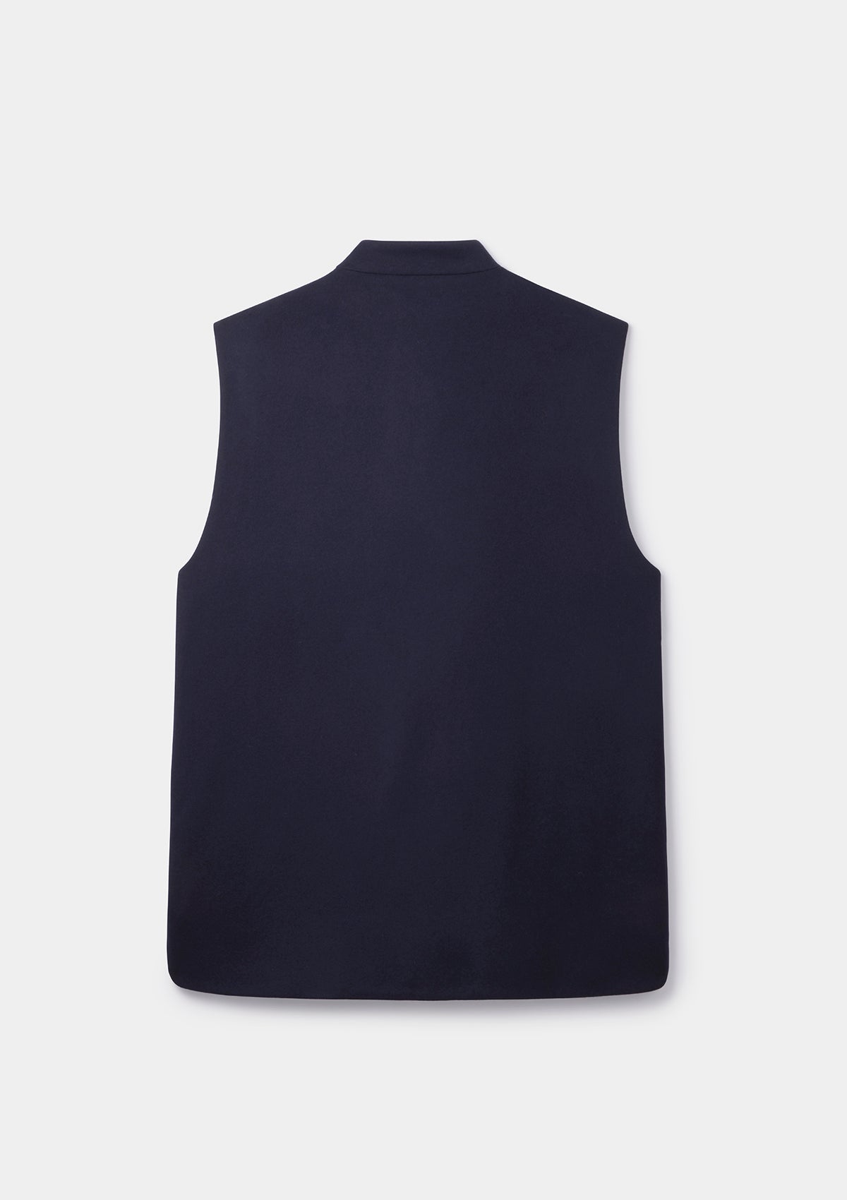 Ink Navy Classic Wool Cashmere Nehru Waistcoat, Nehru Waistcoat - SIRPLUS