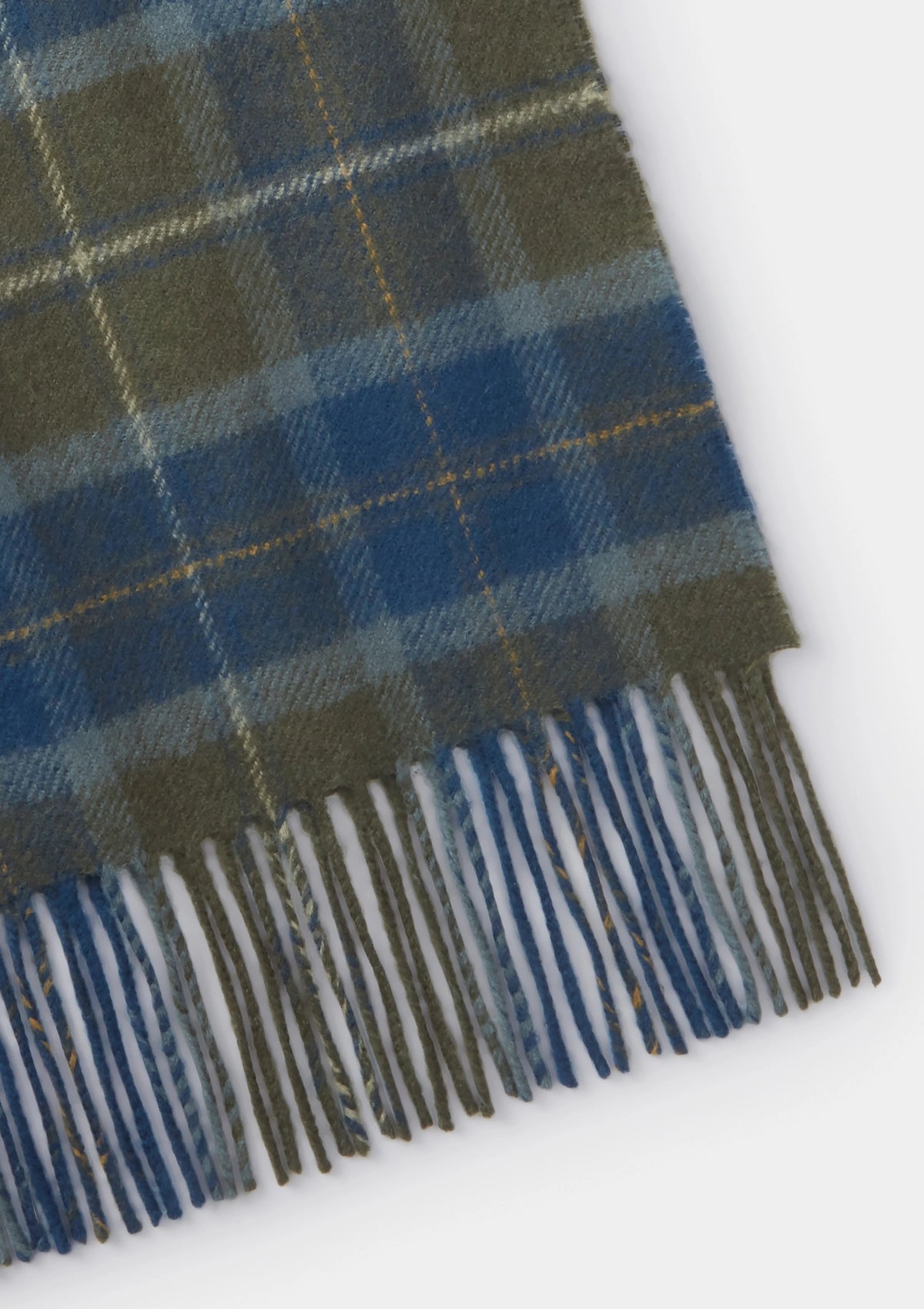 Green Tartan Lambswool Scarf