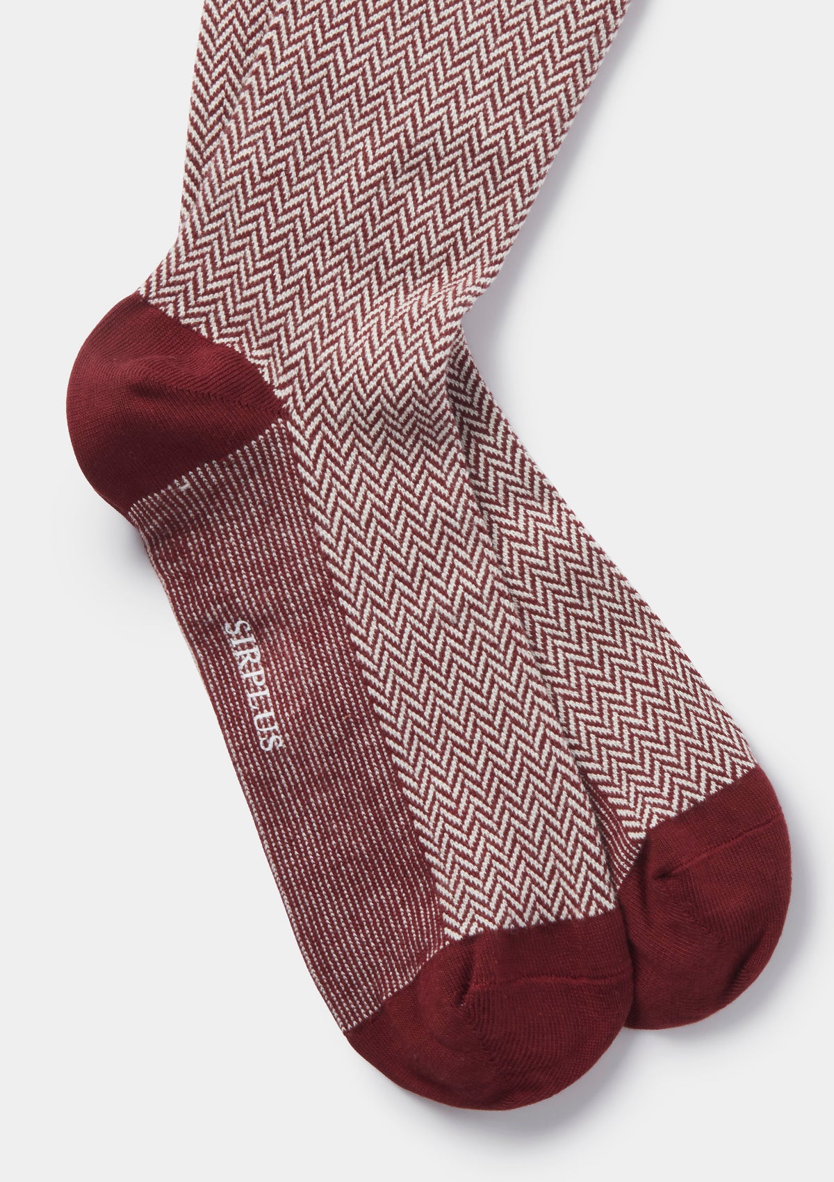 Burgundy Herringbone Socks, Socks - SIRPLUS