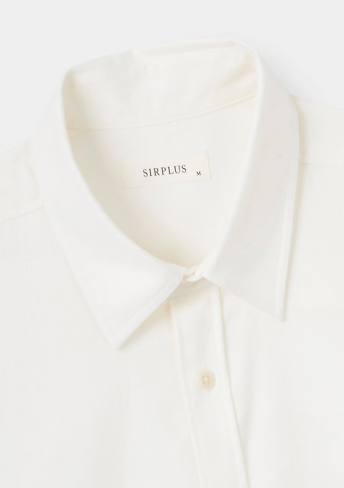 Cream Cotton Cashmere Shirt, Collar Shirt - SIRPLUS