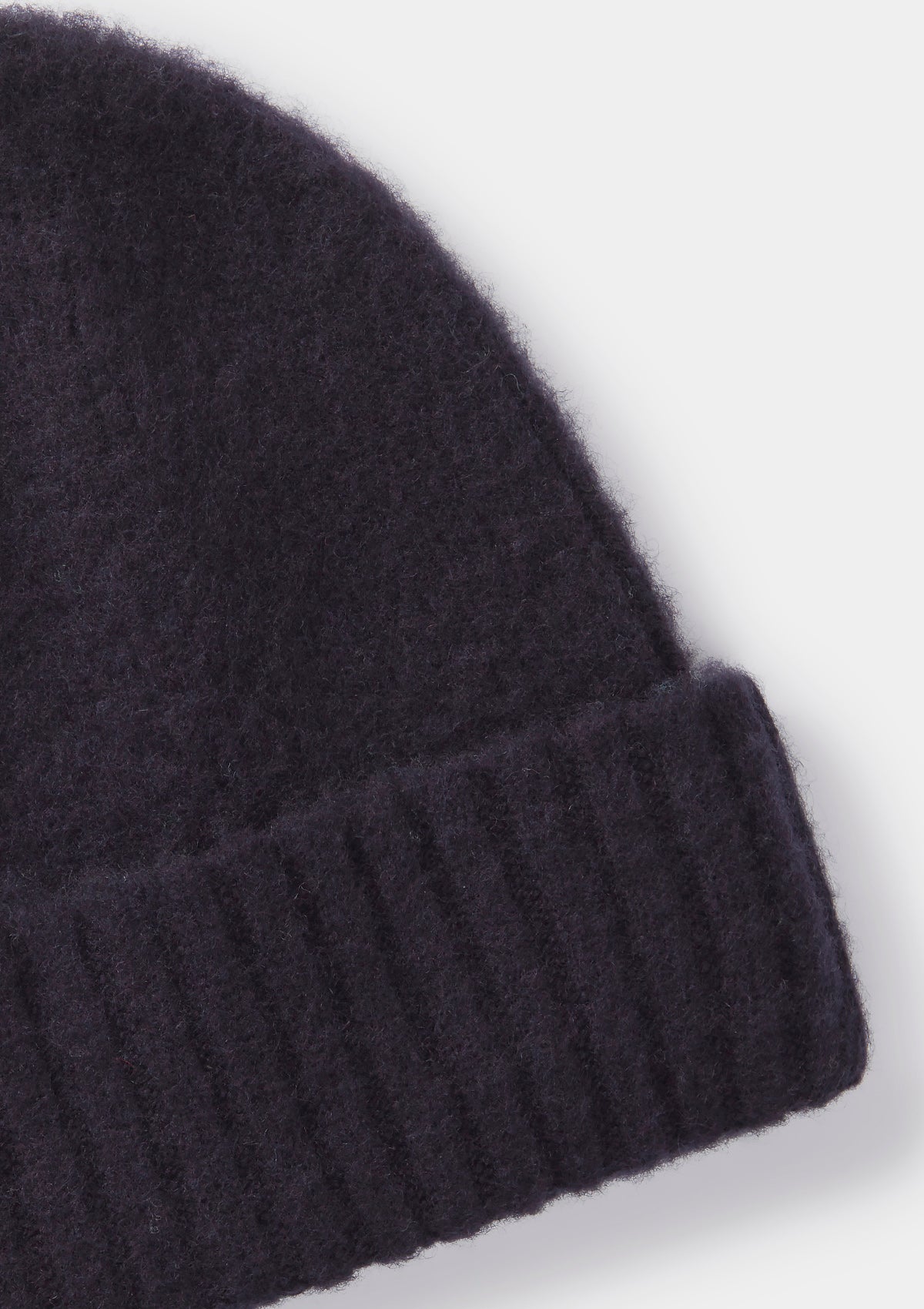 Ink Navy Lambswool Ribbed Beanie, Hat - SIRPLUS