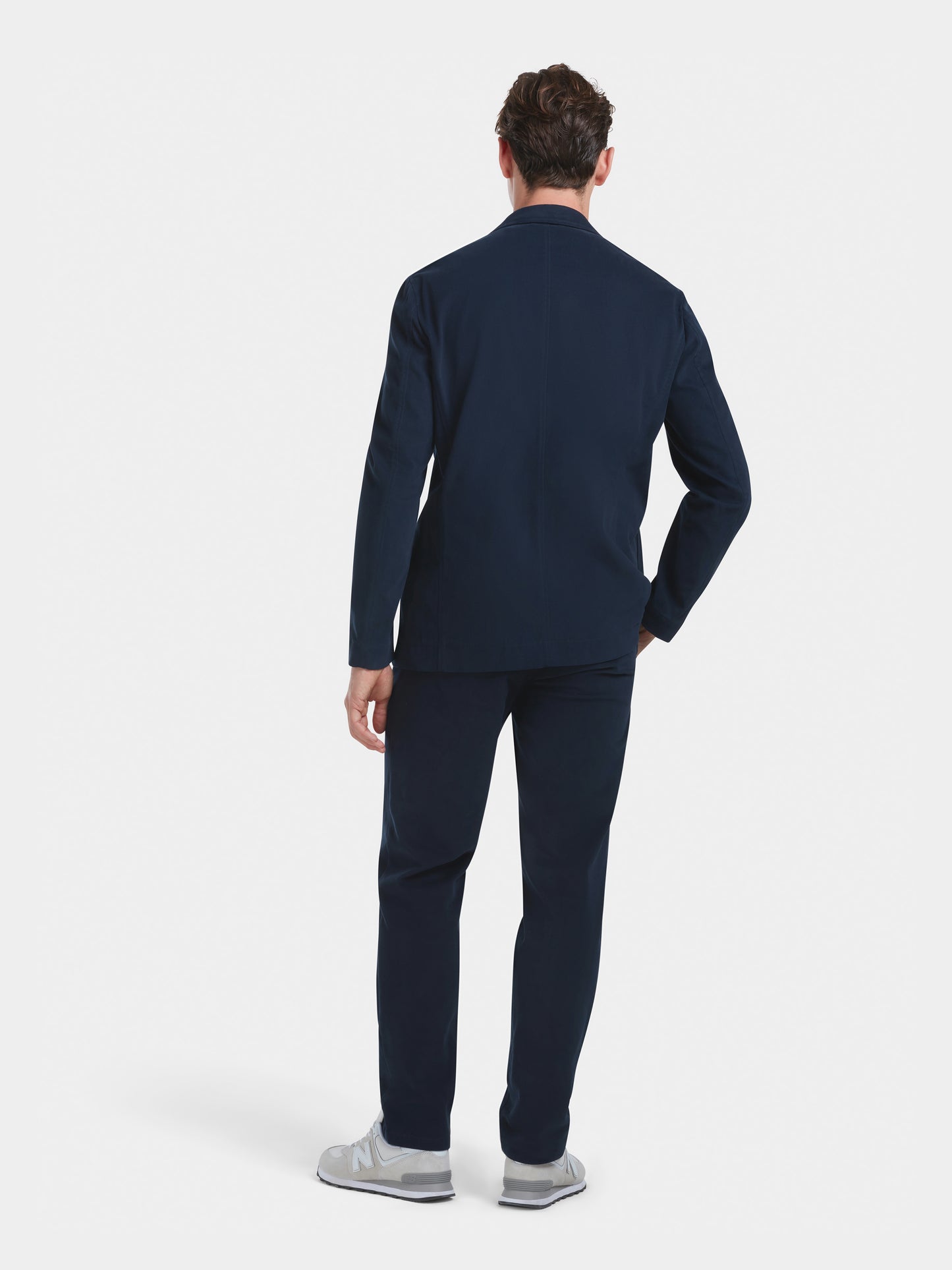 Navy Cotton Twill Blazer, Blazers - SIRPLUS