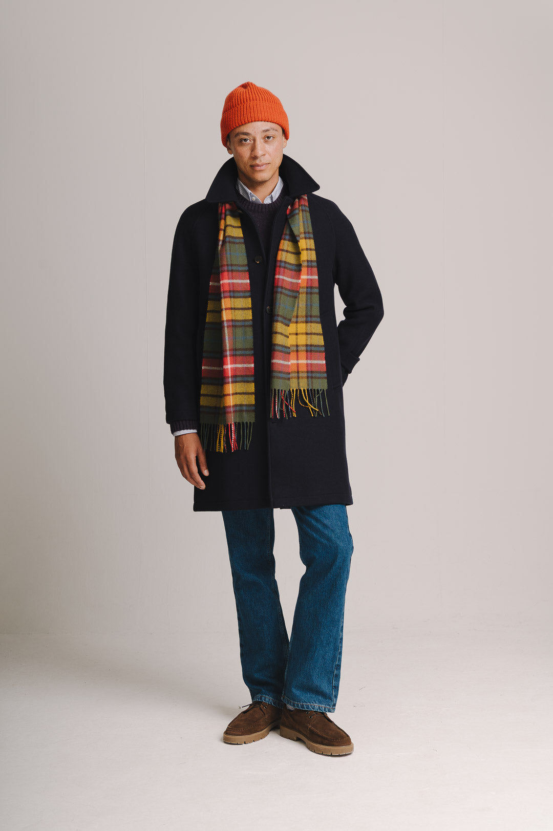 Ink Navy Wool Raglan Overcoat, Coat - SIRPLUS