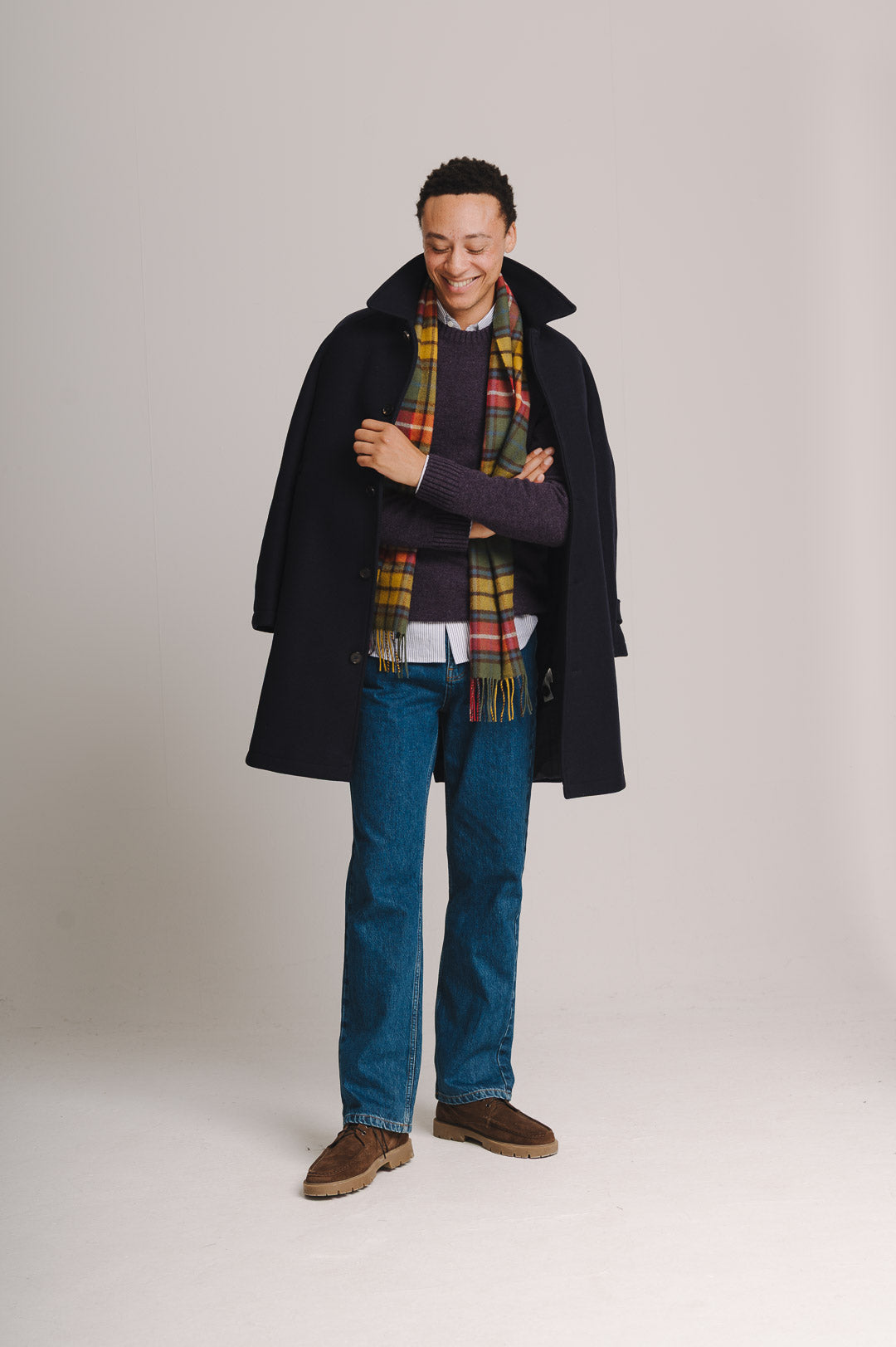 Ink Navy Wool Raglan Overcoat, Coat - SIRPLUS