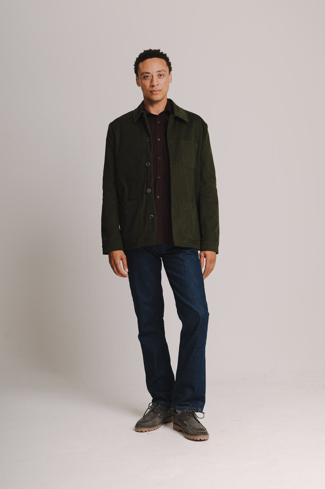 Olive Cotton Chore Jacket, Chore Jacket - SIRPLUS