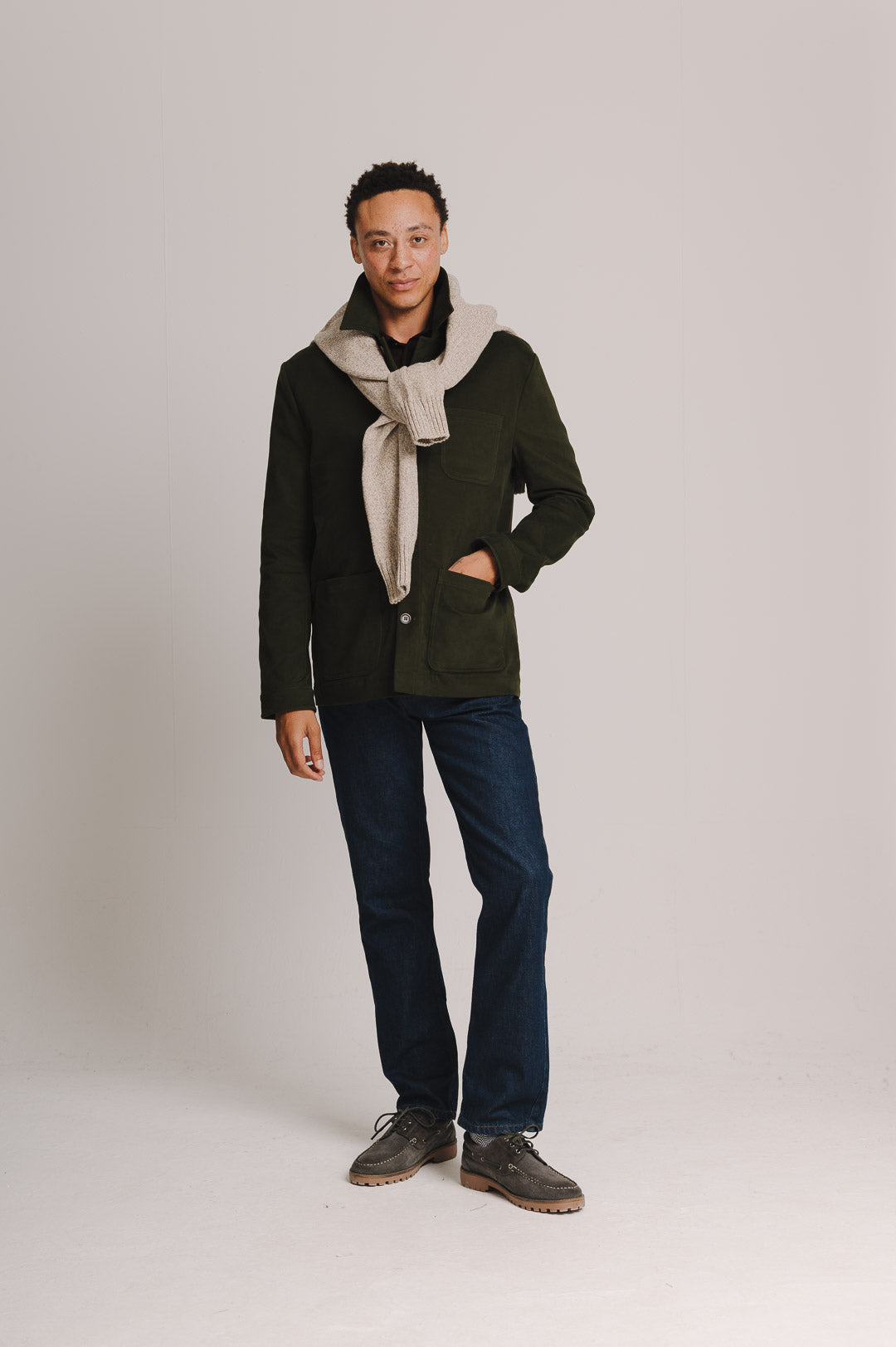 Olive Cotton Chore Jacket, Chore Jacket - SIRPLUS