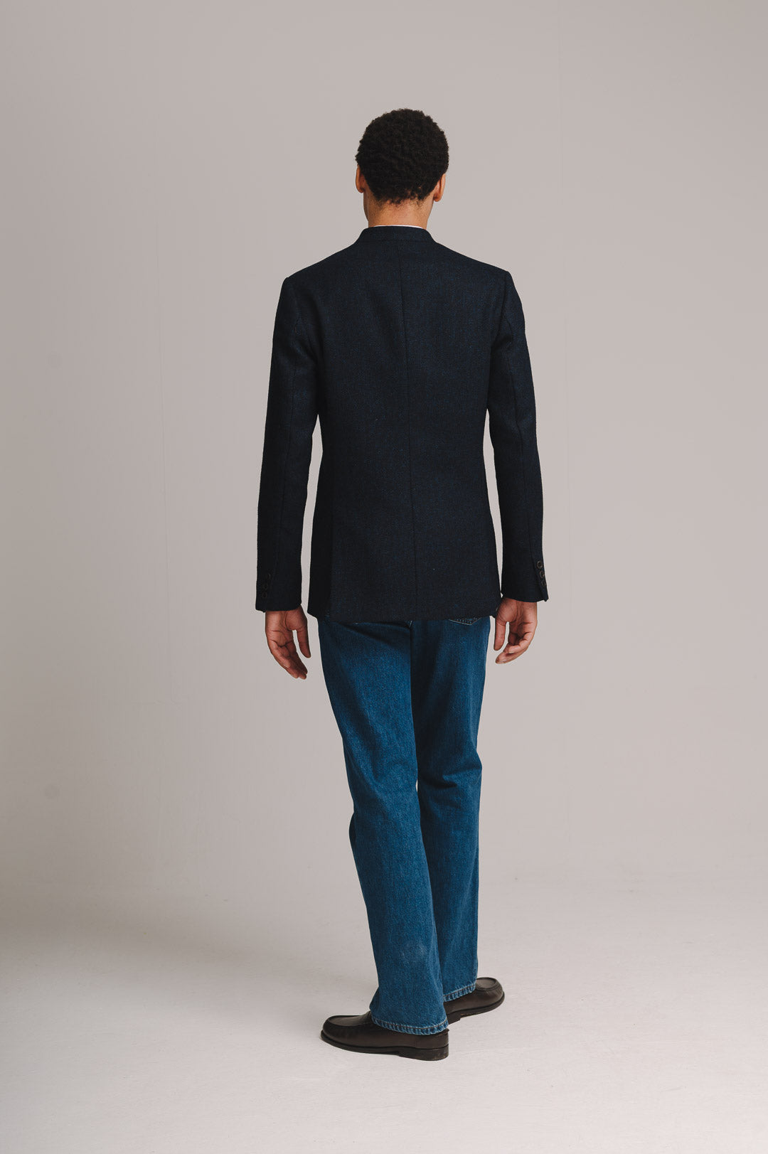 Midnight Herringbone Nehru Jacket, Nehru Jacket - SIRPLUS