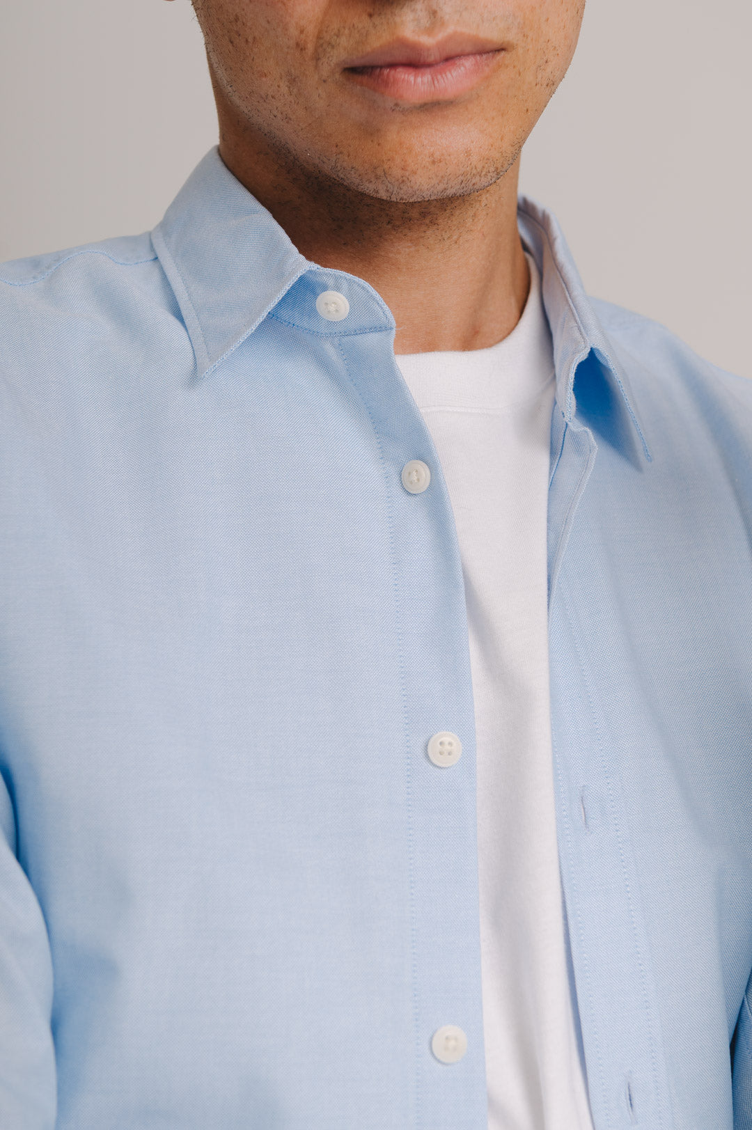 Pale Blue Oxford Collared Shirt, Collar Shirt - SIRPLUS