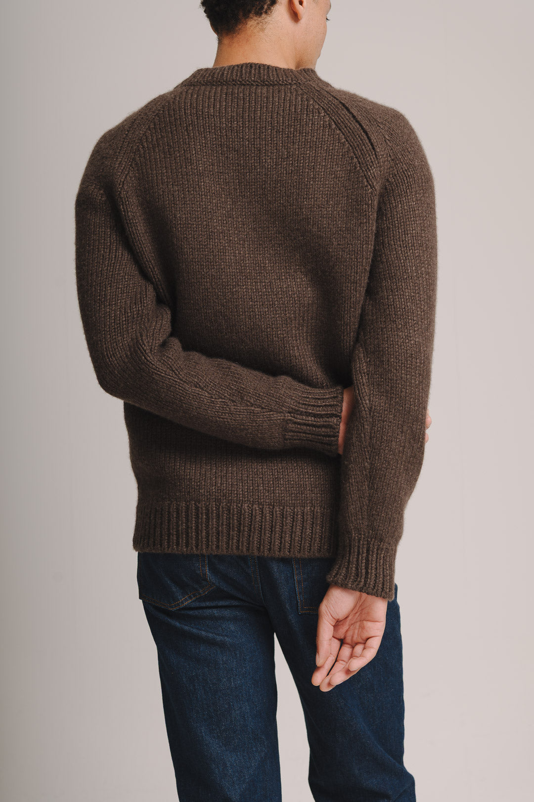 Cocoa Chunky Cashmere Jumper, Crew Neck Jumper - SIRPLUS