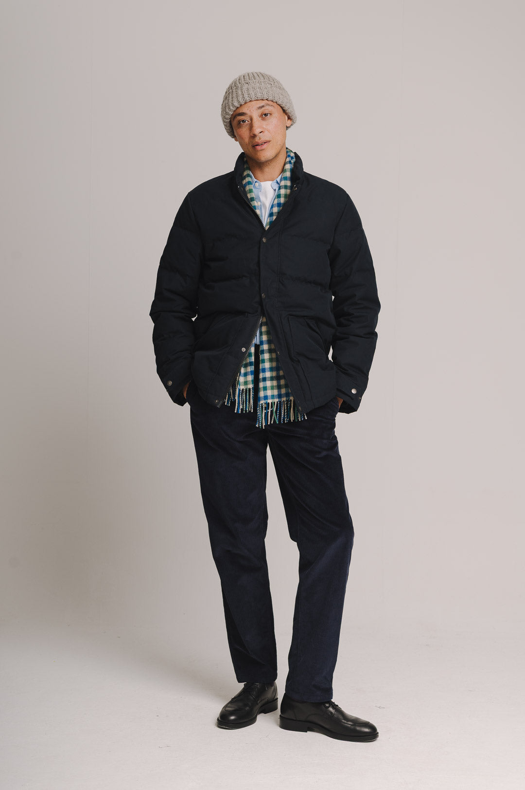 Navy Ventile Cotton Down Jacket, Puffer Jacket - SIRPLUS