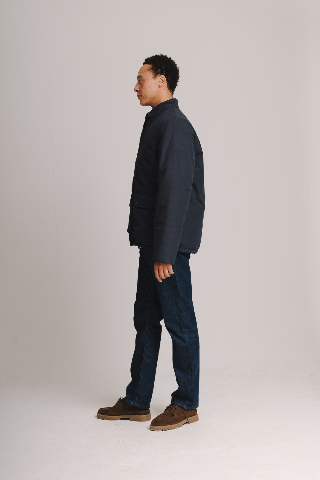 Navy Padded Jacket, Puffer Jacket - SIRPLUS