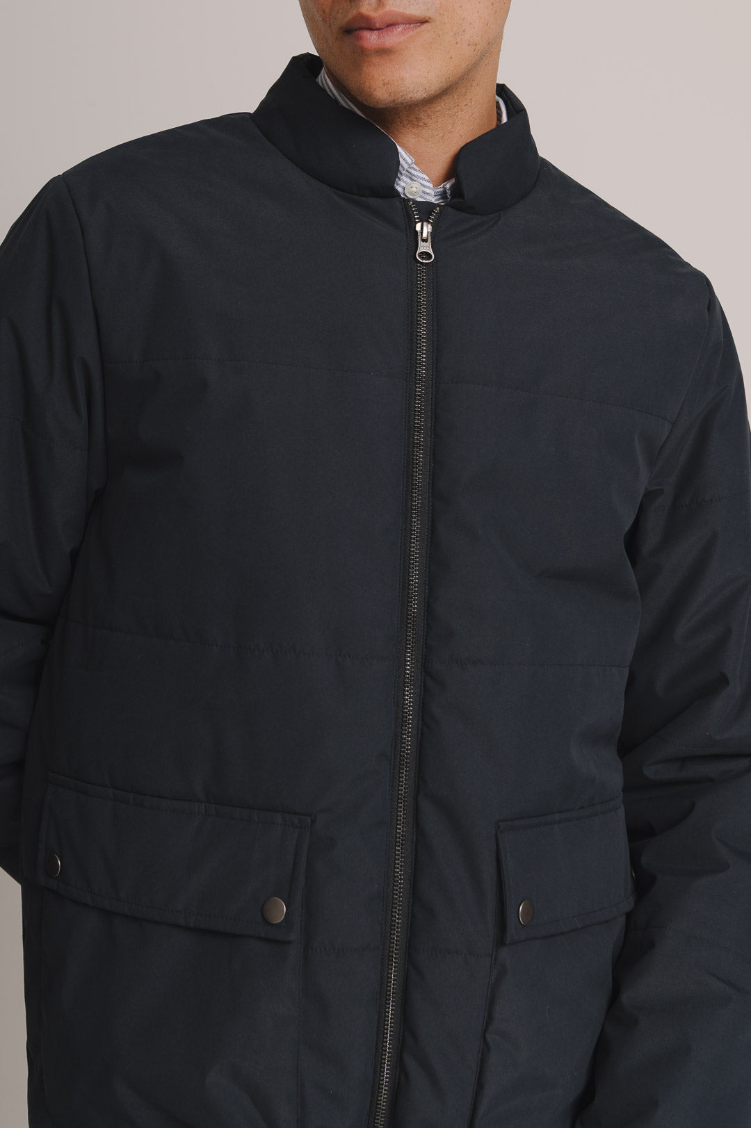 Navy Padded Jacket, Puffer Jacket - SIRPLUS