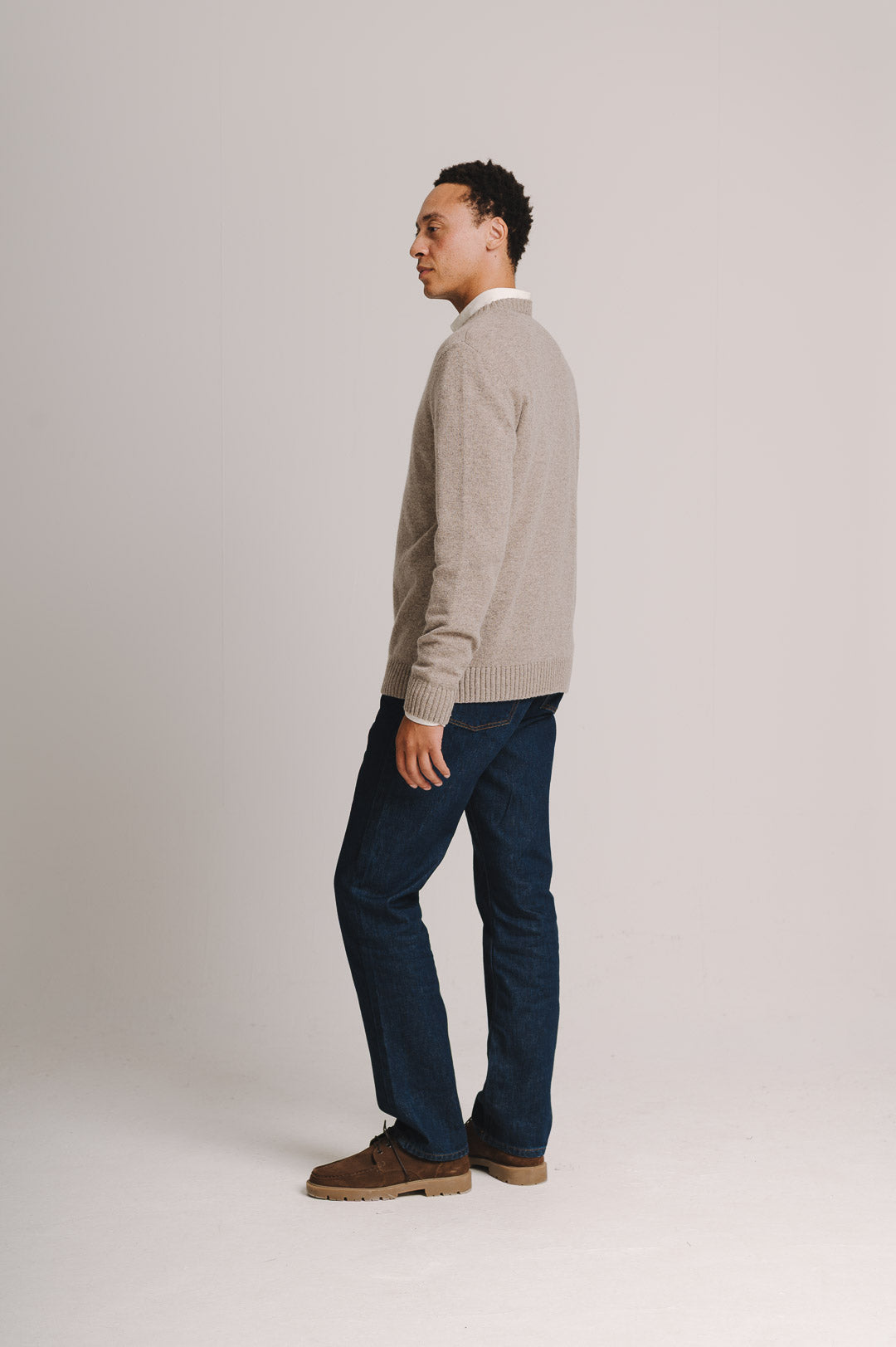 Oat Lambswool Crew Neck Jumper, Crew Neck Jumper - SIRPLUS