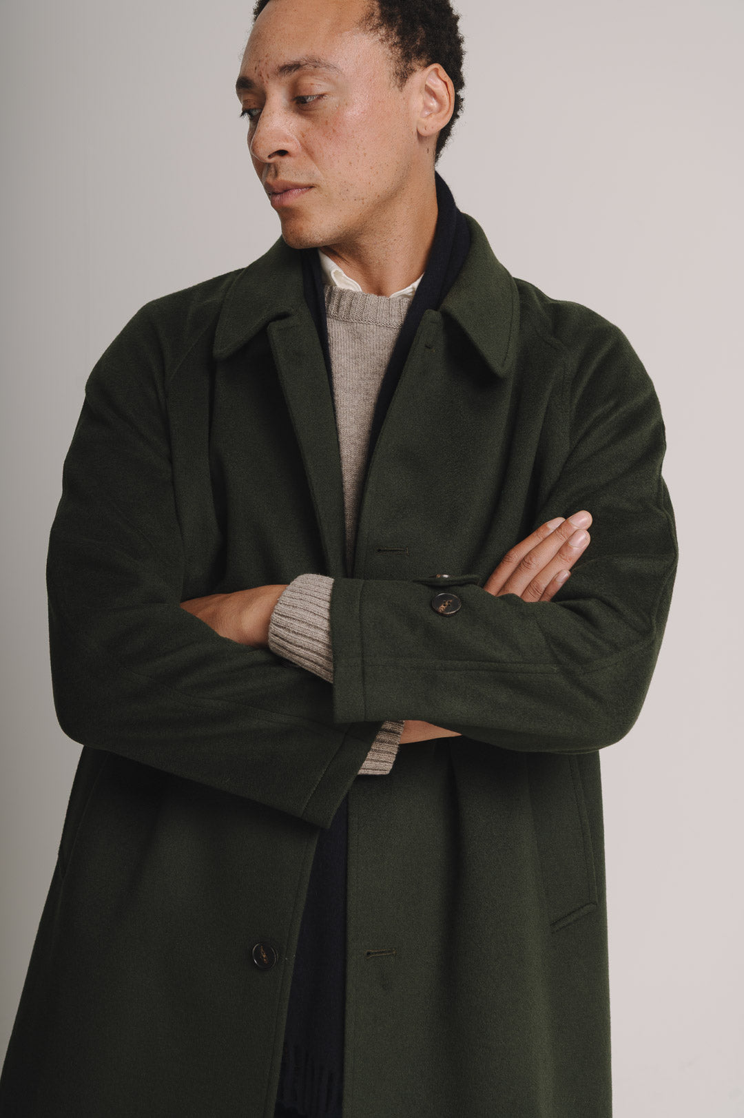 Juniper Green Cashmere Overcoat, Coat - SIRPLUS