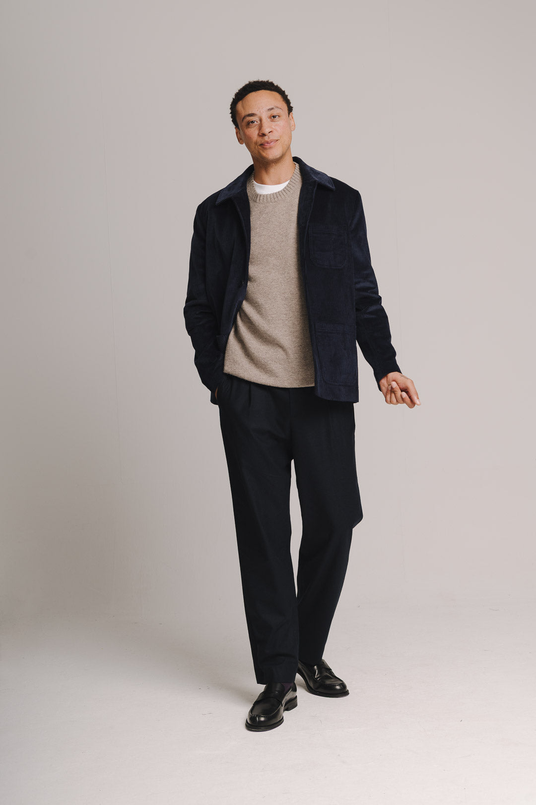 Indigo Cotton-Corduroy Chore Jacket, Chore Jacket - SIRPLUS