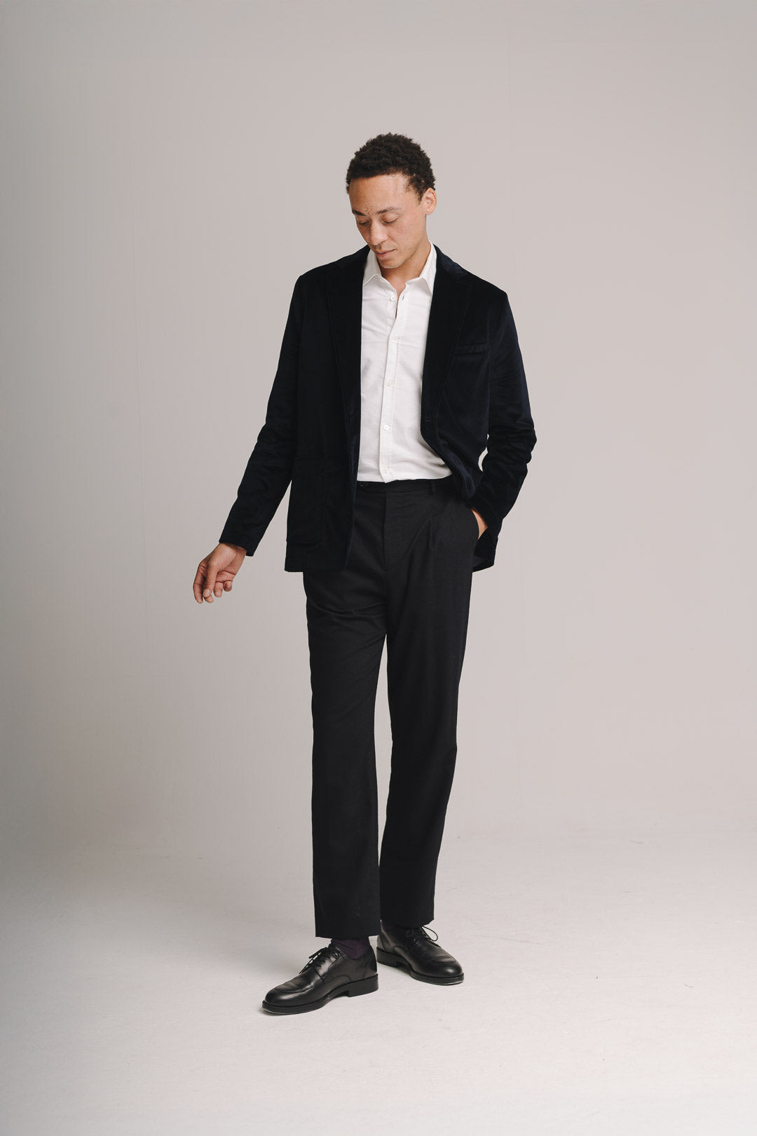 Midnight Navy Velvet Blazer, Blazer - SIRPLUS