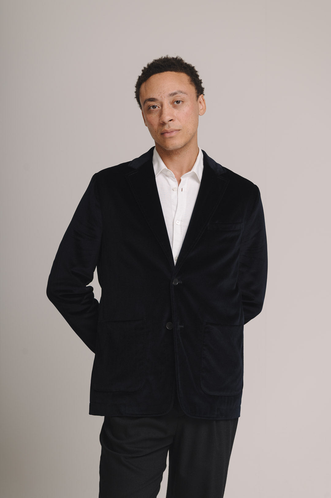 Midnight Navy Velvet Blazer, Blazer - SIRPLUS