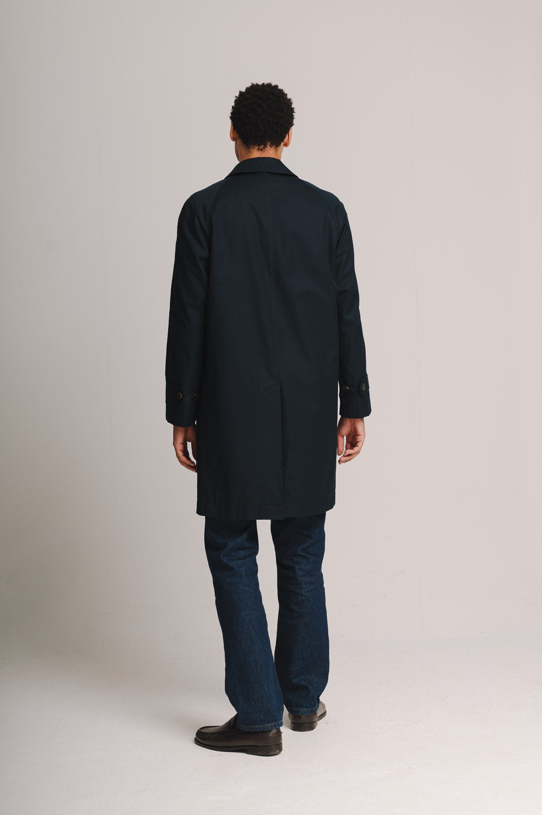 Navy Ventile Cotton Mac, Coat - SIRPLUS