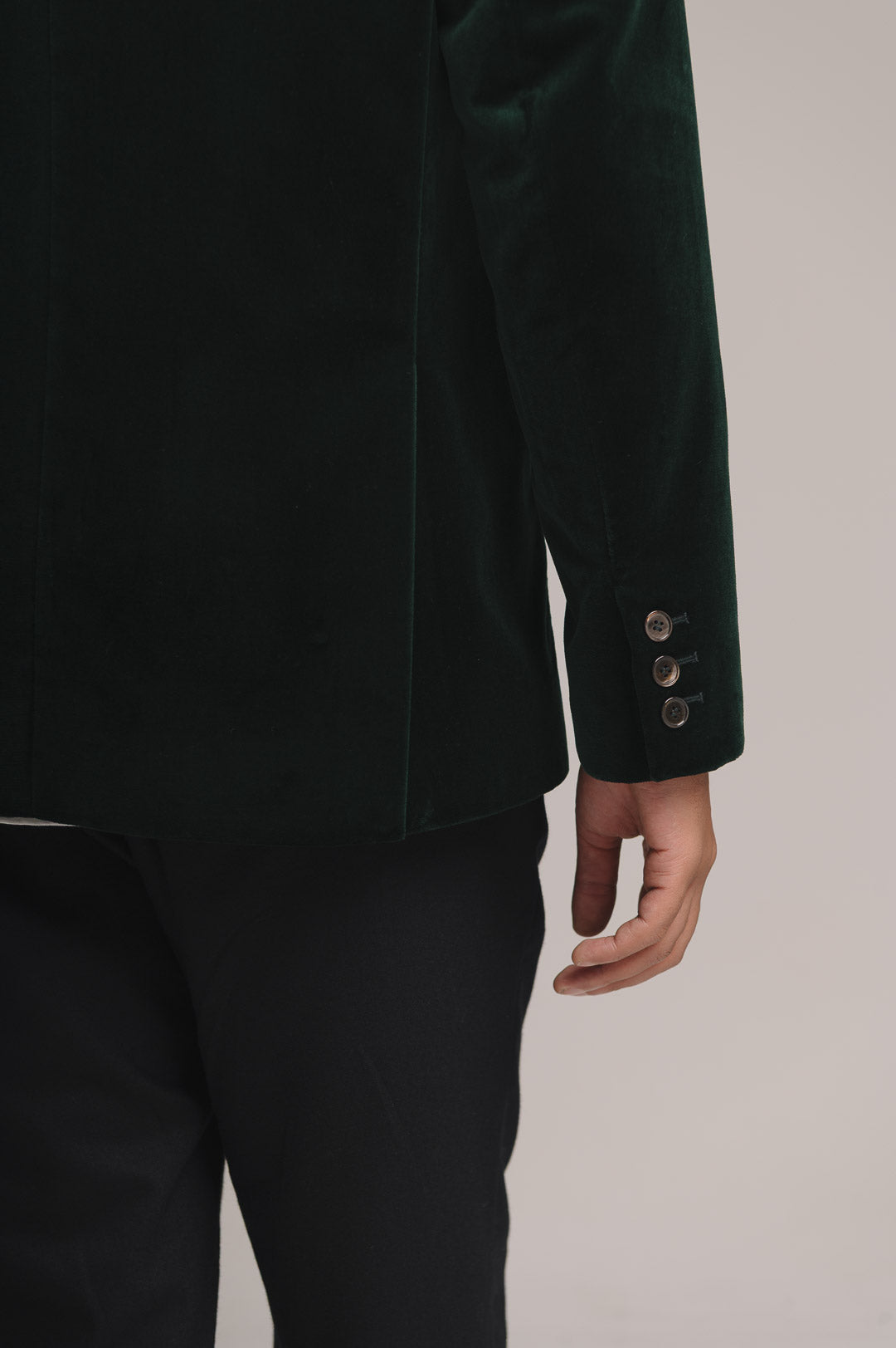 Ivy Green Organic Velvet Nehru Jacket, Nehru Jacket - SIRPLUS