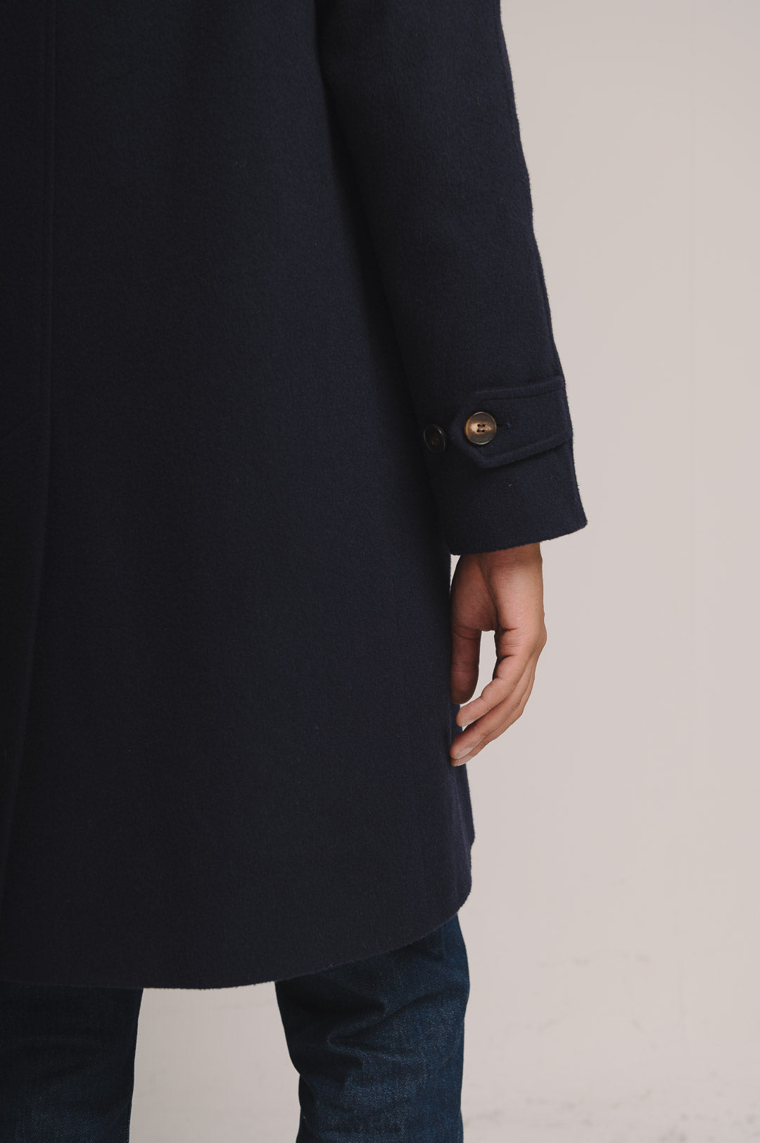 Navy Cashmere Raglan Overcoat, Coat - SIRPLUS
