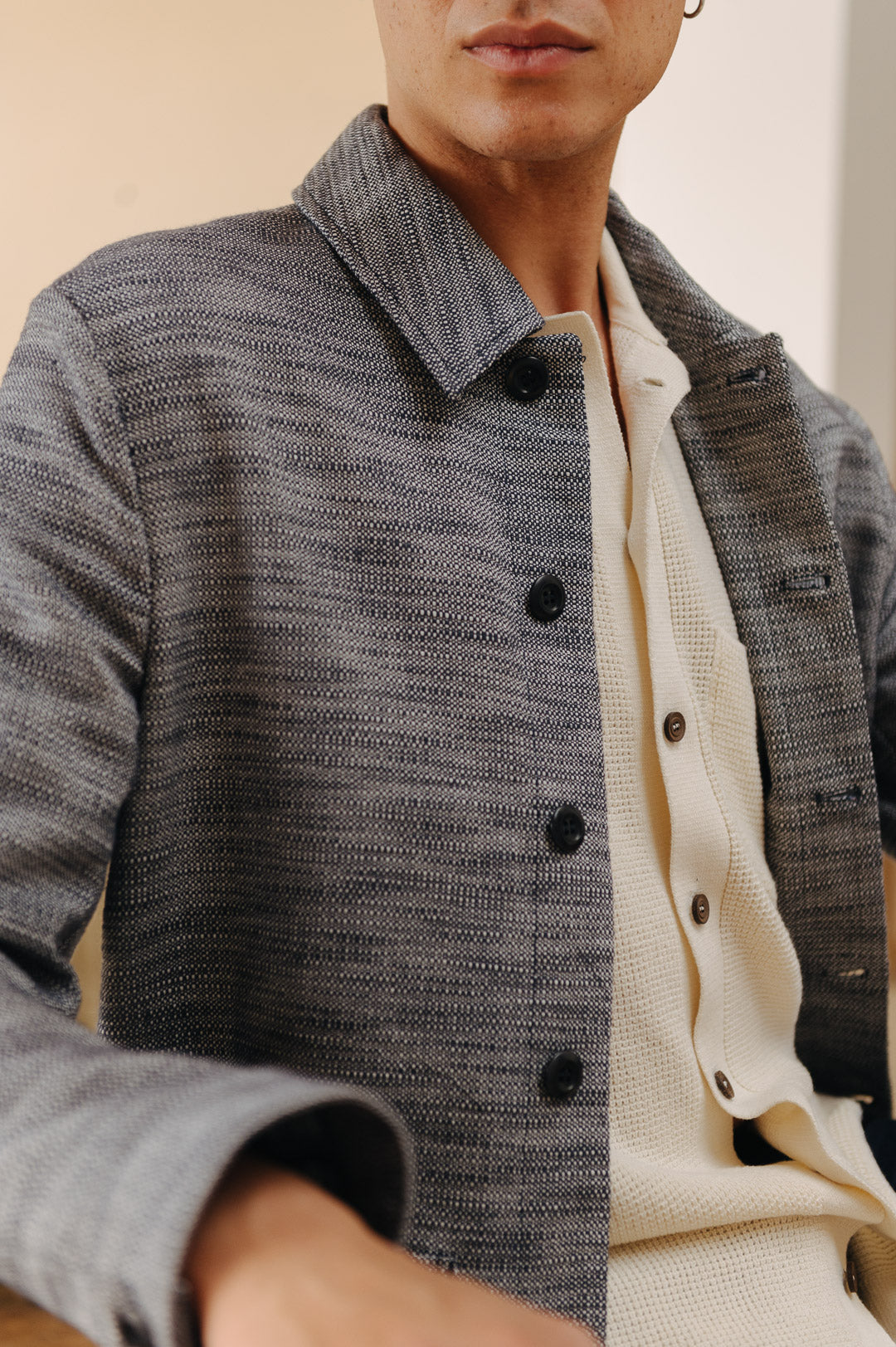 Blue Melange Chore Jacket, Chore Jacket - SIRPLUS