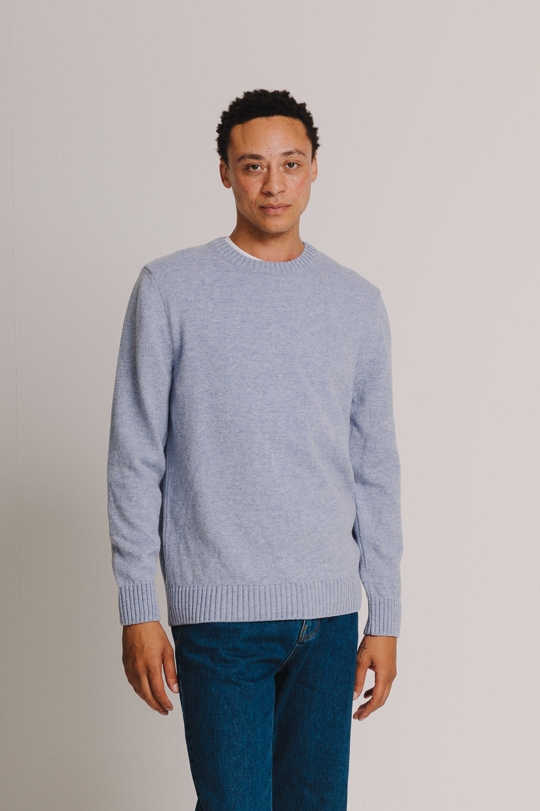 Pale Lavender Lambswool Crew Neck Jumper, Crew Neck Jumper - SIRPLUS