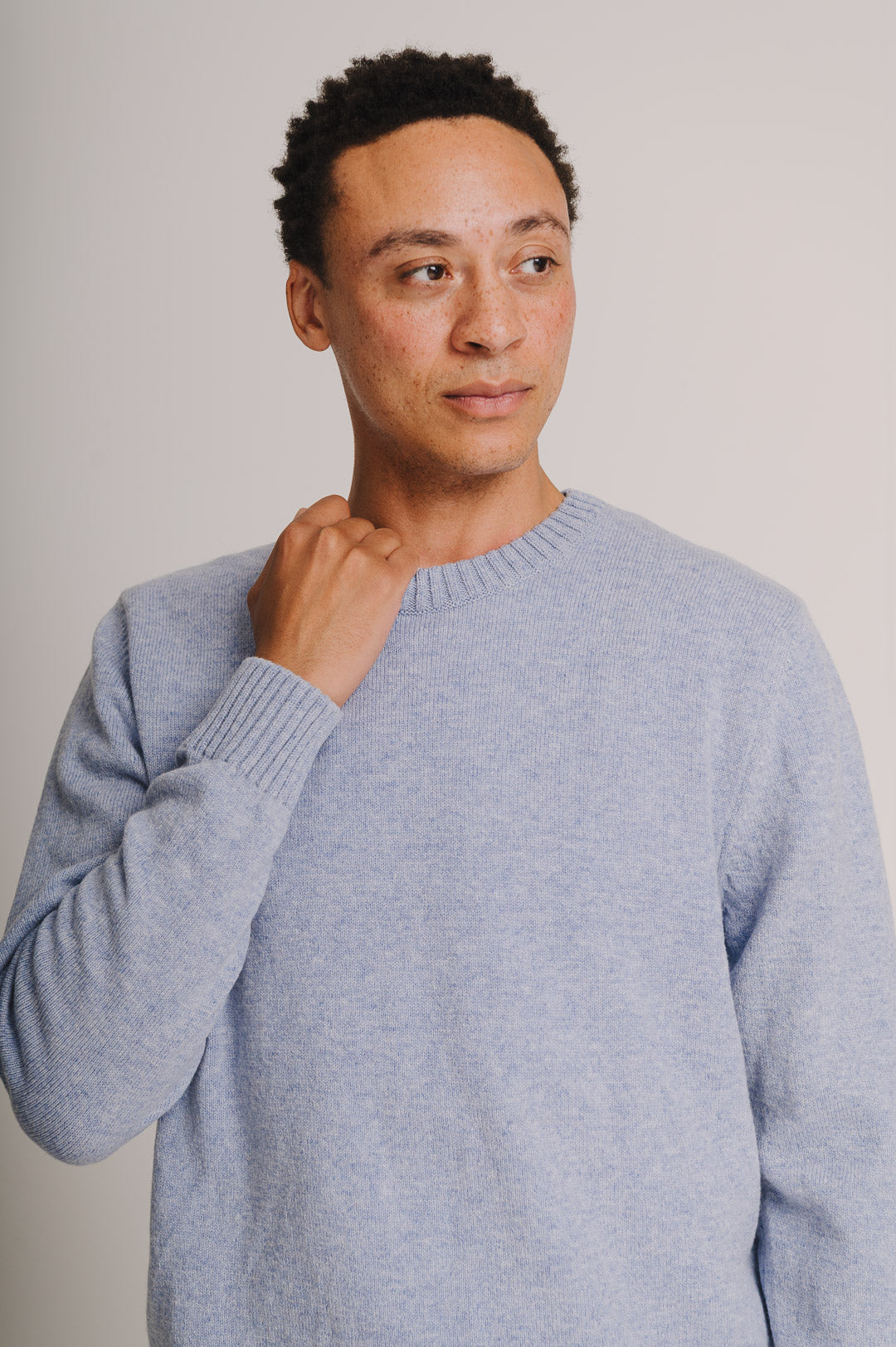 Pale Lavender Lambswool Crew Neck Jumper, Crew Neck Jumper - SIRPLUS