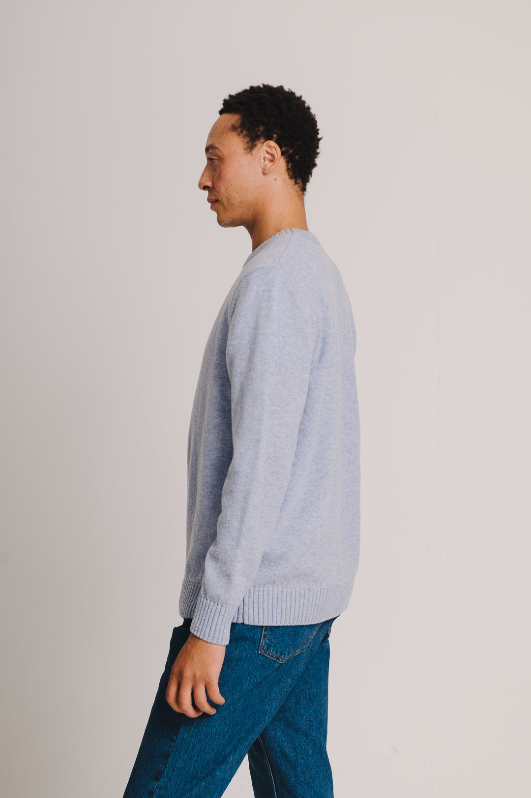 Pale Lavender Lambswool Crew Neck Jumper, Crew Neck Jumper - SIRPLUS