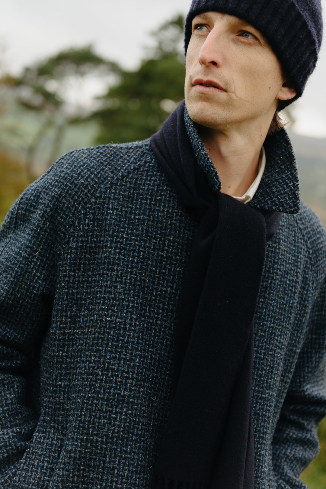 Dark Navy Cashmere Scarf, Scarf - SIRPLUS