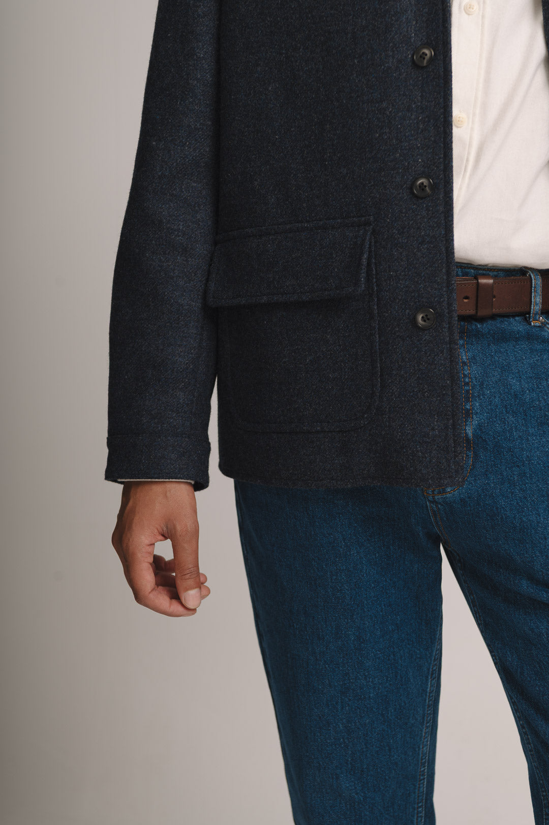 Denim Blue Twill Teba Jacket, Teba Jacket - SIRPLUS