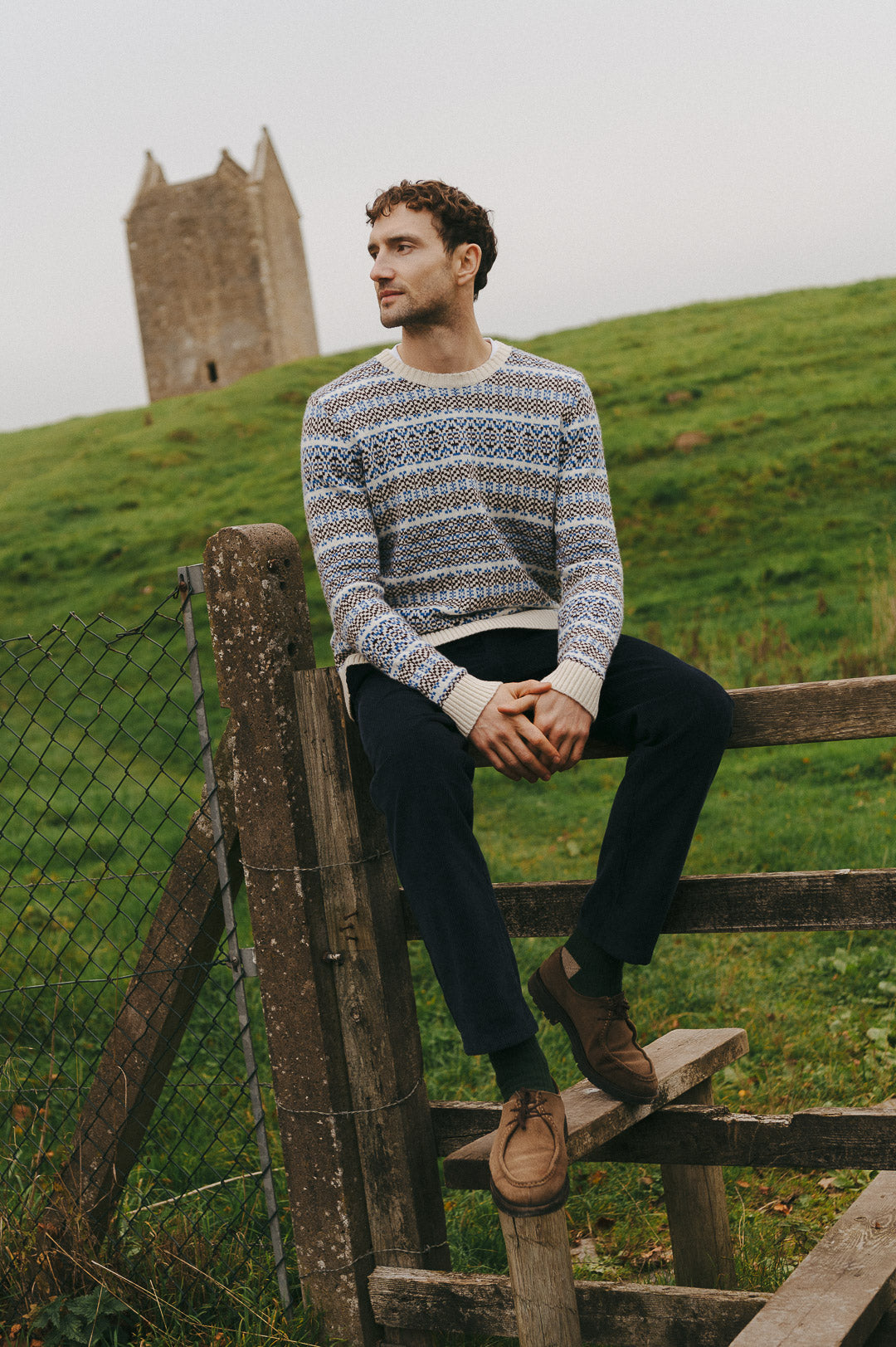 Ecru Tides Fair-Isle Crew Neck Jumper, Crew Neck Jumper - SIRPLUS