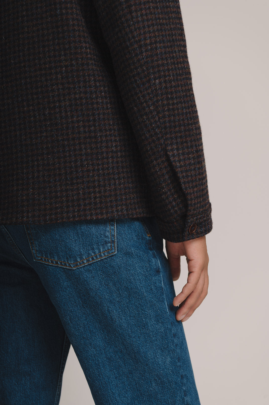 Navy Rust Check Wool Chore Jacket, Chore Jacket - SIRPLUS