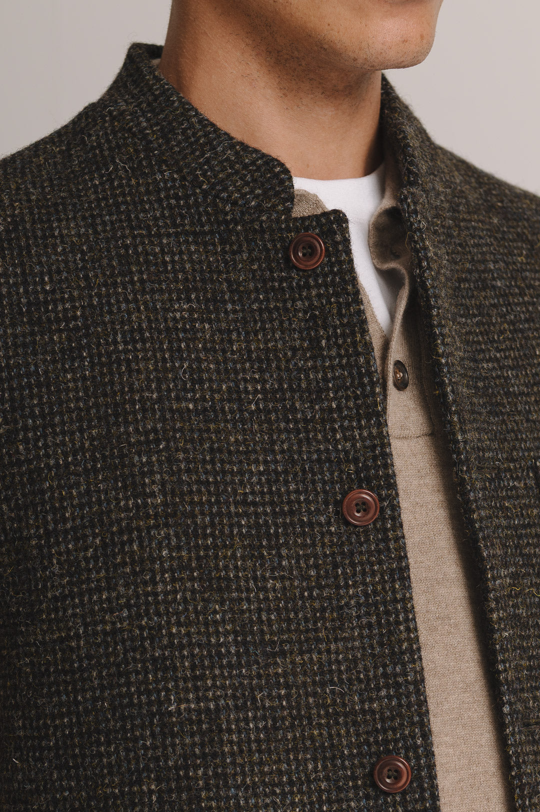 Bark Harris Tweed Nehru Waistcoat, Nehru Waistcoat - SIRPLUS