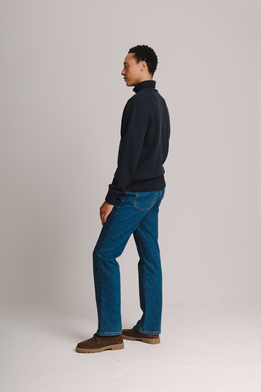 Navy Marl Rollneck Jumper, Roll Neck Jumper - SIRPLUS