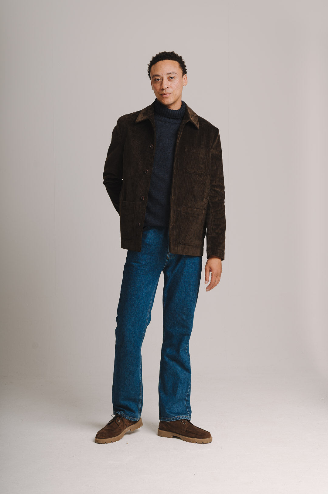 Coffee Cotton-Corduroy Chore Jacket, Chore Jacket - SIRPLUS