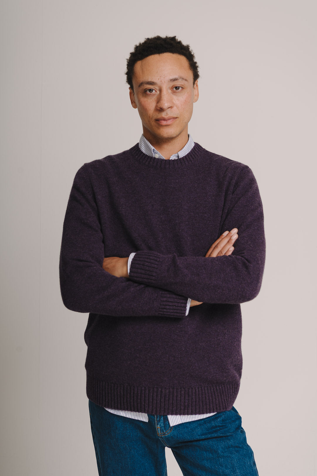 Elderberry Lambswool Crew Neck Jumper, Crew Neck Jumper - SIRPLUS