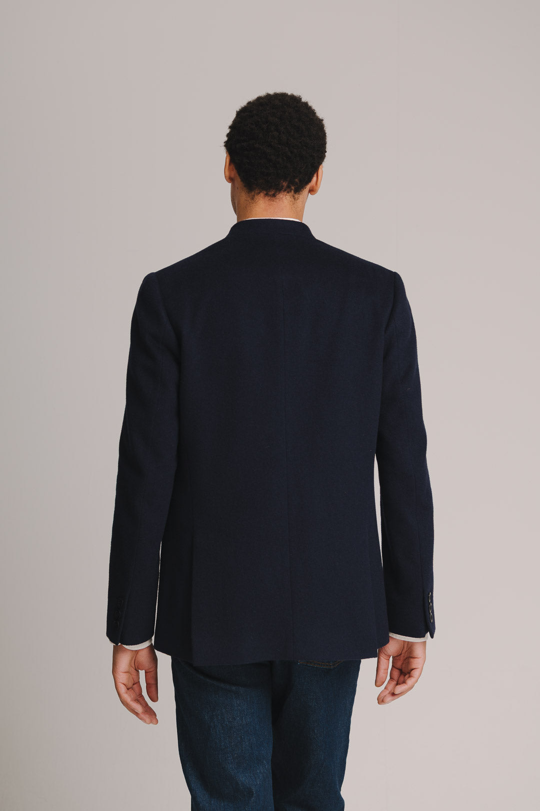 Navy Cashmere Nehru Jacket, Nehru Jacket - SIRPLUS