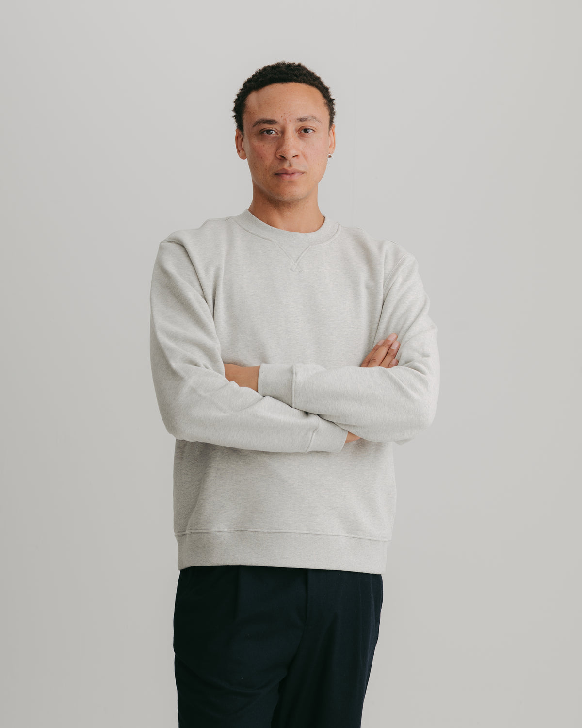 Grey Marl Organic Cotton Sweatshirt, Sweatshirt - SIRPLUS