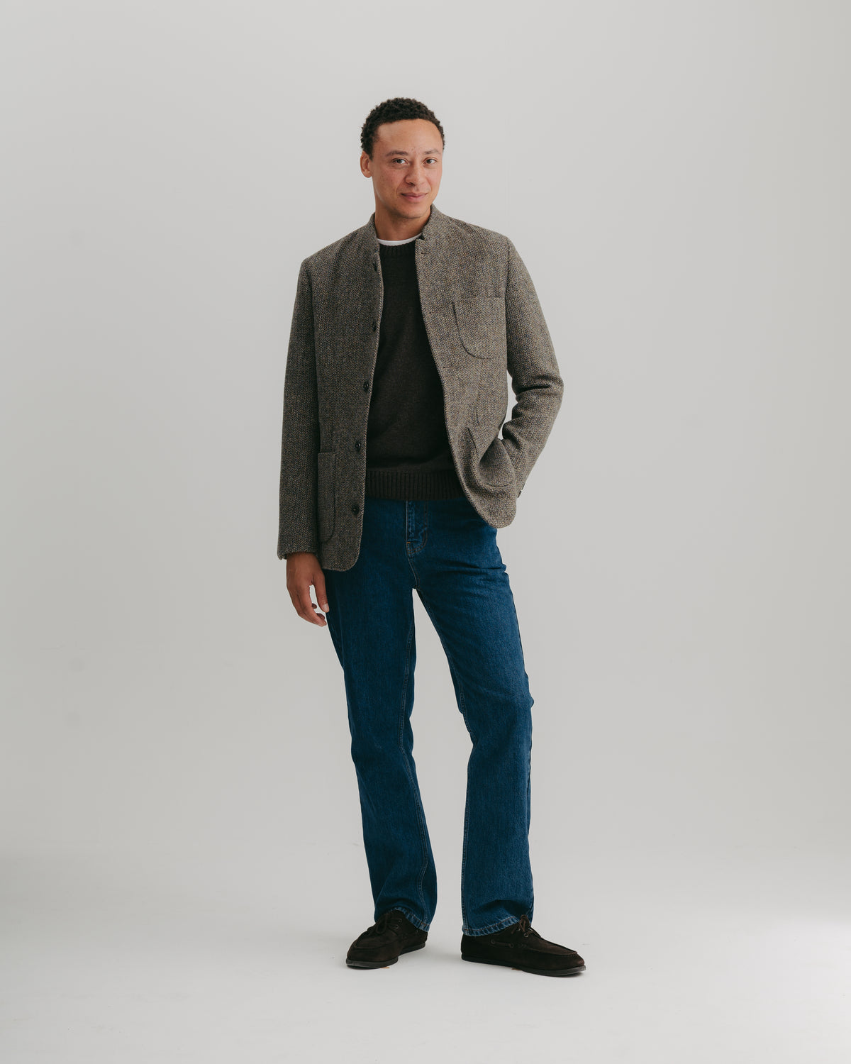 Heather Harris Tweed Nehru Jacket, Nehru Jacket - SIRPLUS
