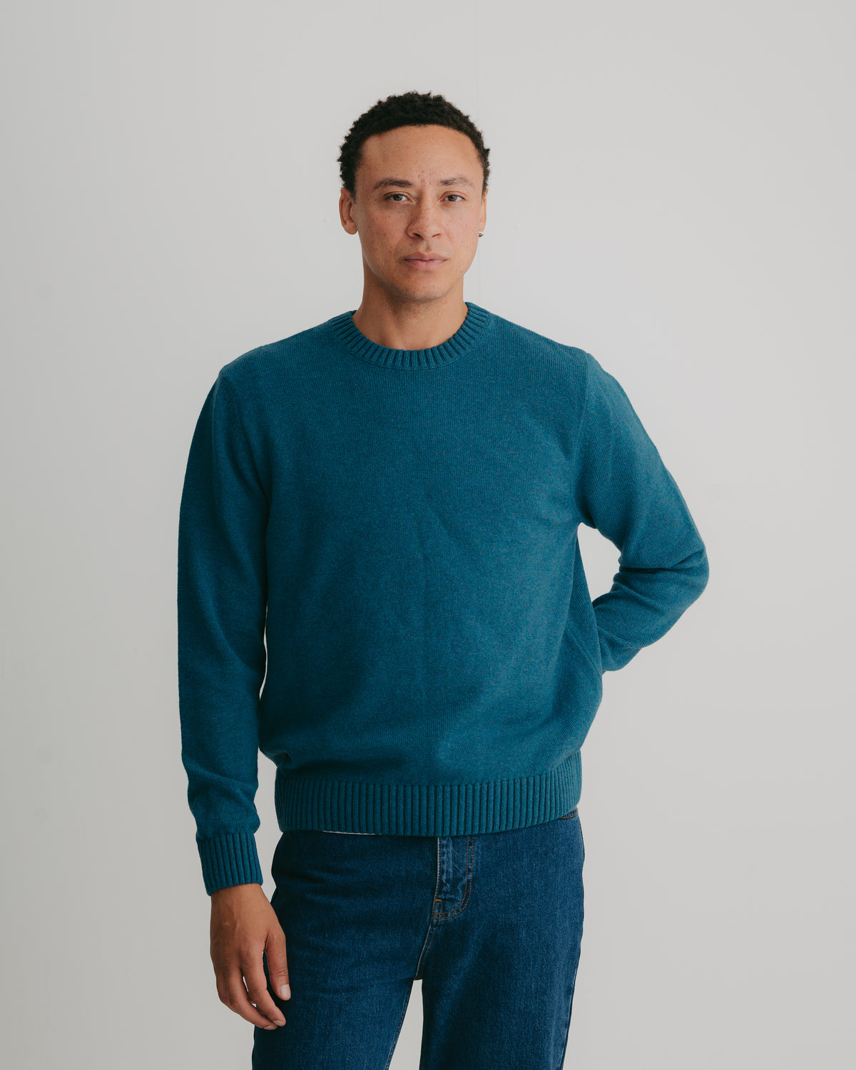 Inchyra Blue Lambswool Crew Neck Jumper, Crew Neck Jumper - SIRPLUS
