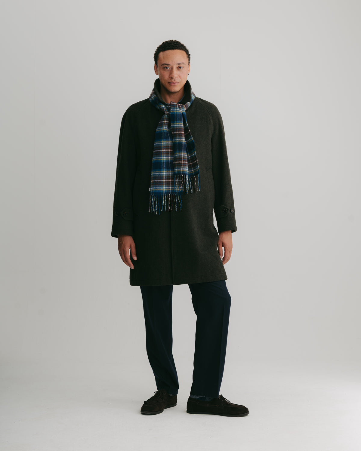 Loden Green Wool Raglan Overcoat, Coat - SIRPLUS