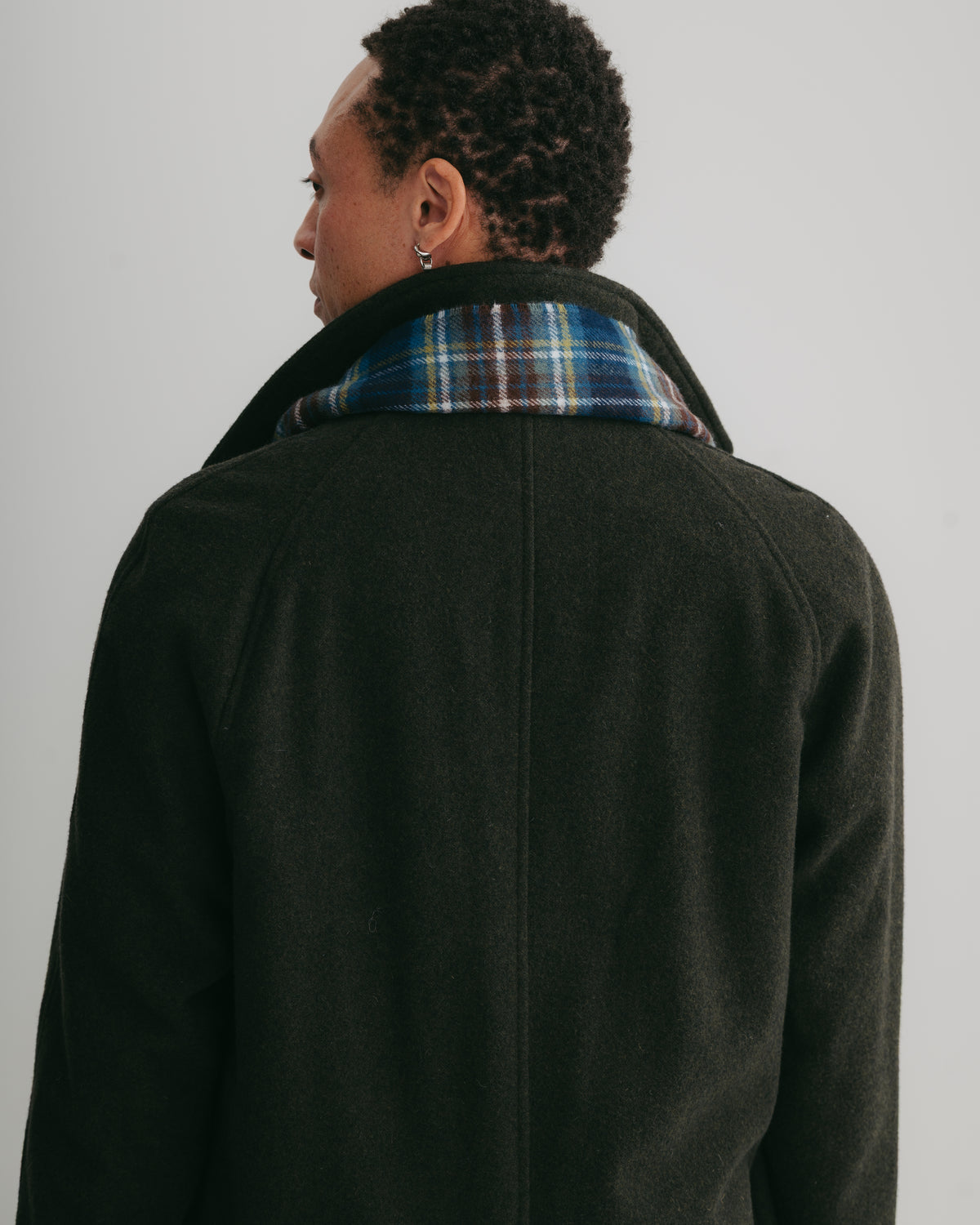 Loden Green Wool Raglan Overcoat, Coat - SIRPLUS
