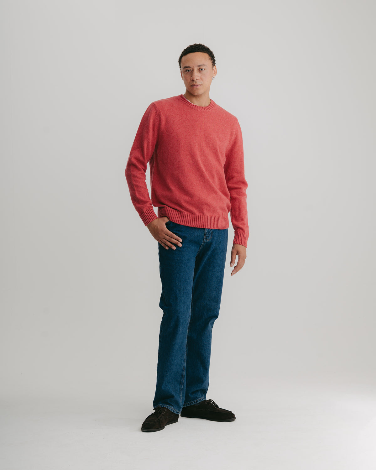 Raspberry Lambswool Crew Neck Jumper, Crew Neck Jumper - SIRPLUS